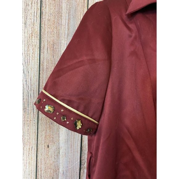 SAMY GICHERMAN BURGUNDY DRESS XL - Picture 4 of 6